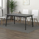 Baylee Rectangular Dining Table | Straight Legs | 60" Black Wood Top