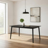 Baylee Rectangular Dining Table | Straight Legs | 60" Black Wood Top