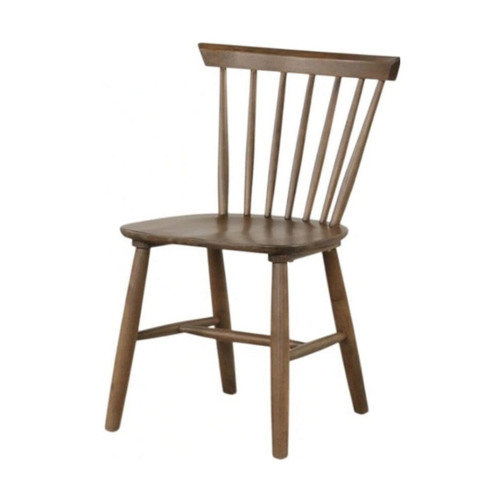 Baylee Side Dining Chair Set of 2 | Spindle Back | Tapered Legs | Walnut Wood