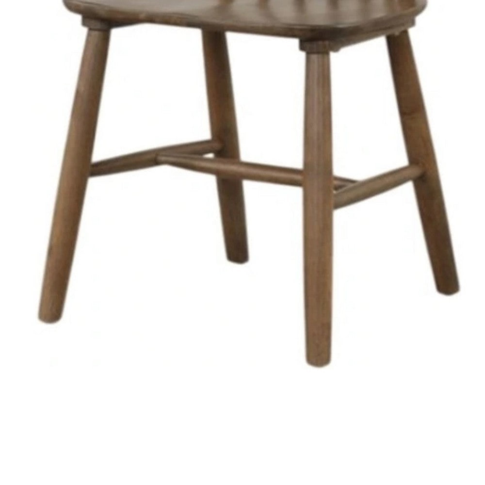 Baylee Side Dining Chair Set of 2 | Spindle Back | Tapered Legs | Walnut Wood