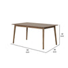 Baylee Rectangular Dining Table | Straight Legs | 60’’ Walnut Wood BM339473