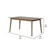 Baylee Rectangular Dining Table | Straight Legs | 60" Walnut Wood