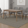 Baylee Rectangular Dining Table | Straight Legs | 60" Walnut Wood