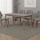Baylee Rectangular Dining Table | Straight Legs | 60" Walnut Wood