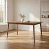 Baylee Rectangular Dining Table | Straight Legs | 60" Walnut Wood