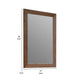 Roma Dresser Mirror | 39’’ Rectangular Frame | Walnut Brown Solid Wood BM339474