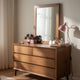 Roma Dresser Mirror | 39" Rectangular Frame | Walnut Brown Solid Wood