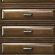 Cair Tall Dresser Chest | 5 Beveled Drawers | Bronze Metal | Brown Wood BM339475
