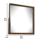 Cair Dresser Mirror | 32’’ Rectangular Frame | Round Edges | Brown Wood BM339478