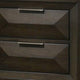 Fema Nightstand | 2 Bevel Drawers | Nickel Handles | Espresso Brown Wood BM339480