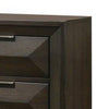 Fema Nightstand | 2 Bevel Drawers | Nickel Handles | Espresso Brown Wood BM339480