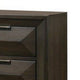 Fema Nightstand | 2 Bevel Drawers | Nickel Handles | Espresso Brown Wood BM339480