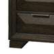 Fema Nightstand | 2 Bevel Drawers | Nickel Handles | Espresso Brown Wood BM339480