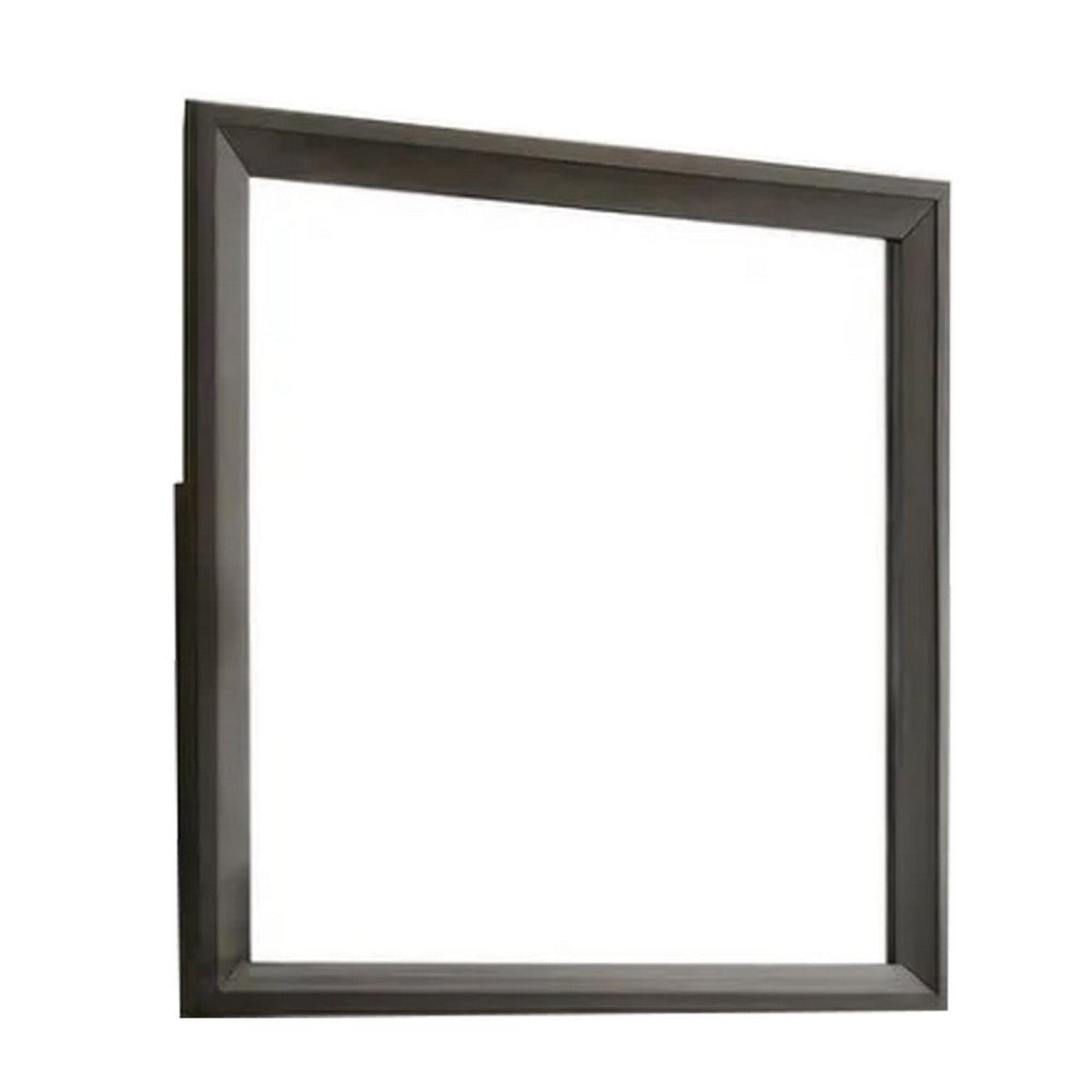 Fema Dresser Mirror | 35’’ Bevel Edge Frame | Brown Wood BM339481