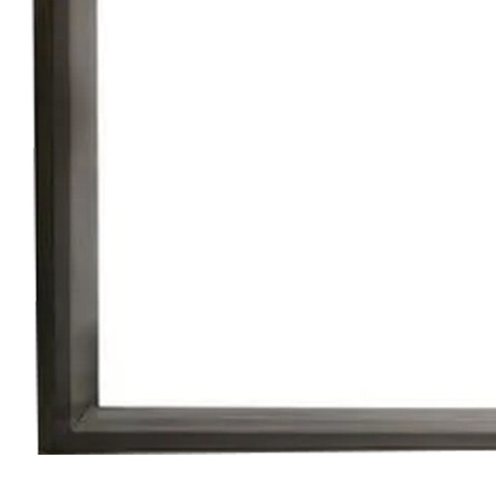 Fema Dresser Mirror | 35’’ Bevel Edge Frame | Brown Wood BM339481