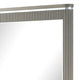 Gema Dresser Mirror | 38’’ Light Gray Wood | Reeded Design | Silver Accents BM339482