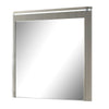 Gema Dresser Mirror | 38’’ Light Gray Wood | Reeded Design | Silver Accents BM339482