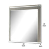 Gema Dresser Mirror | 38’’ Light Gray Wood | Reeded Design | Silver Accents BM339482