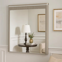 Solid Rubberwood, Engineered, Glass Mirror