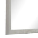 Alda Dresser Mirror | Rectangular Gray Reeded Wood | Silver Trim | 38x40 BM339486