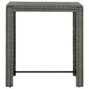 Outdoor Bar Height Table | Powder Coated Steel | 40’’ | Gray Wicker Rattan BM339647