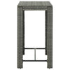 Outdoor Bar Height Table | Powder Coated Steel | 40’’ | Gray Wicker Rattan BM339647