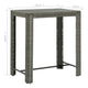 Outdoor Bar Height Table | Powder Coated Steel | 40’’ | Gray Wicker Rattan BM339647