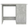 Ami Office Desk | 1 Drawer & Cabinet Door | Gray Wood | Chrome Handle BM339651