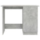 Ami Office Desk | 1 Drawer & Cabinet Door | Gray Wood | Chrome Handle BM339651