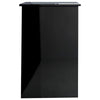 Ami Office Desk | 1 Drawer | 1 Cabinet | Glossy Black Wood | Chrome Handle BM339653