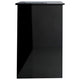 Ami Office Desk | 1 Drawer | 1 Cabinet | Glossy Black Wood | Chrome Handle BM339653