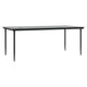Jen Outdoor Garden Dining Table | 79’’ Glass Top | Black Steel Frame BM339656