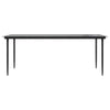Jen Outdoor Garden Dining Table | 79’’ Glass Top | Black Steel Frame BM339656