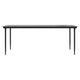 Jen Outdoor Garden Dining Table | 79’’ Glass Top | Black Steel Frame BM339656
