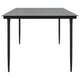 Jen Outdoor Garden Dining Table | 79’’ Glass Top | Black Steel Frame BM339656