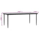 Jen Outdoor Garden Dining Table | 79’’ Glass Top | Black Steel Frame BM339656