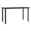 Jen Outdoor Garden Dining Table | Black Steel Frame | 79’’ Glass Top BM339657