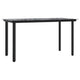 Jen Outdoor Garden Dining Table | Black Steel Frame | 79’’ Glass Top BM339657