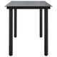 Jen Outdoor Garden Dining Table | Black Steel Frame | 79’’ Glass Top BM339657