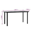 Jen Outdoor Garden Dining Table | Black Steel Frame | 79’’ Glass Top BM339657