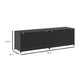 Jer Outdoor Storage Box with Gas Lift, 79 Inch Black Rattan Woven