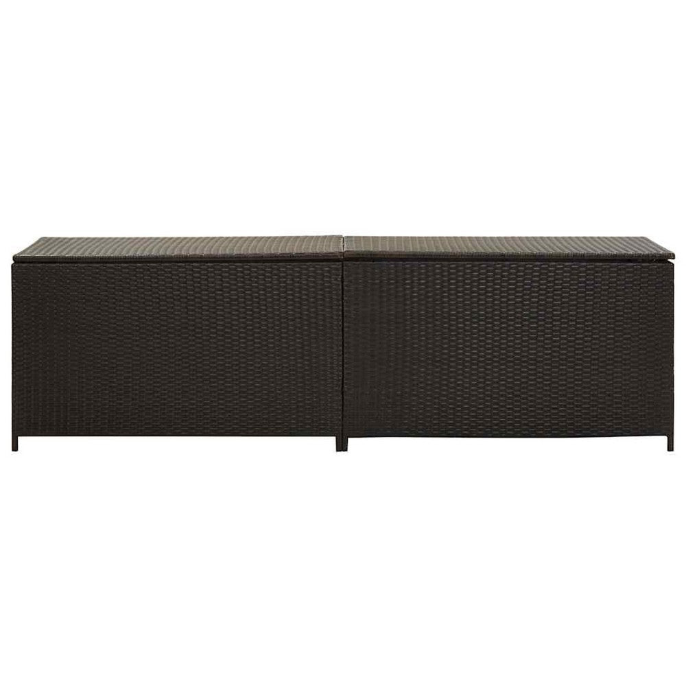 Jer Outdoor Storage Box w Gas Lift | 79’’ Brown Rattan Woven BM339659