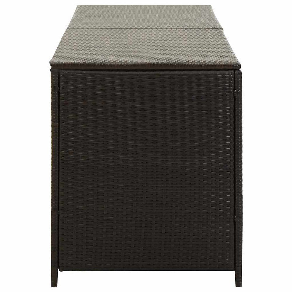 Jer Outdoor Storage Box w Gas Lift | 79’’ Brown Rattan Woven BM339659