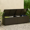 Jer Outdoor Storage Box w Gas Lift | 79’’ Brown Rattan Woven BM339659