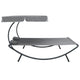 Mei Outdoor Daybed w Adjustable Canopy & 2 Pillows | Gray Oxford Fabric BM339660