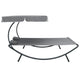 Mei Outdoor Daybed w Adjustable Canopy & 2 Pillows | Gray Oxford Fabric