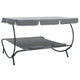 Mei Outdoor Daybed w Adjustable Canopy & 2 Pillows | Gray Oxford Fabric BM339660