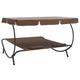 Mei Outdoor Daybed | Adjustable Canopy & 2 Pillows | Brown Oxford Fabric BM339661