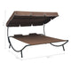 Mei Outdoor Daybed | Adjustable Canopy & 2 Pillows | Brown Oxford Fabric BM339661