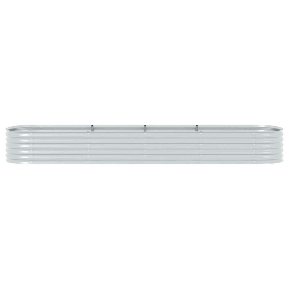 Bery Outdoor Garden Raised Bed | Silver Galvanized Steel | 158’’ Round Edges BM339662